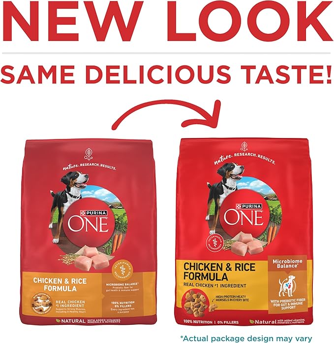 Purina ONE Chicken and Rice Formula Dry Dog Food - 8 lb. Bag