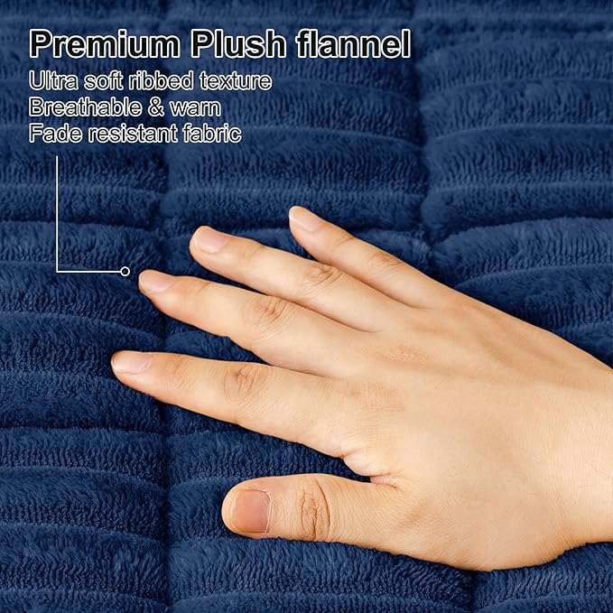 Smiry Couch Cover for Dogs, Non Slip Washable Sofa Protector for Pets, Soft Furniture Cover for Pet, Stylish Sofa Covers, Cozy Protect Against Fur, Dirt & Everyday Messes (Navy, 43" x 82.7")
