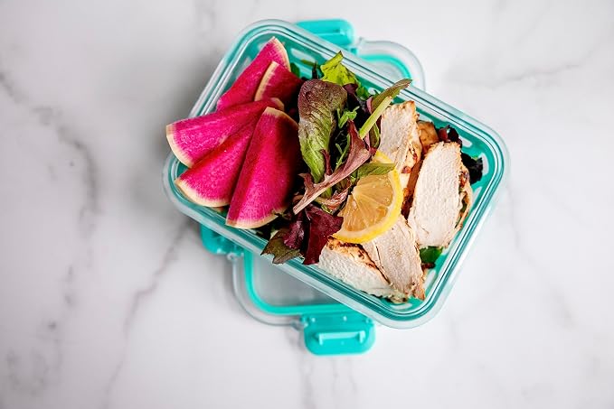 Ello Duraglass 3.4 Cup Meal Prep Sets 6Pc, 3 Pack Set- Glass Food Storage Container with Silicone Sleeve and Airtight BPA-Free Plastic Lids, Dishwasher, Microwave, and Freezer Safe, Berry