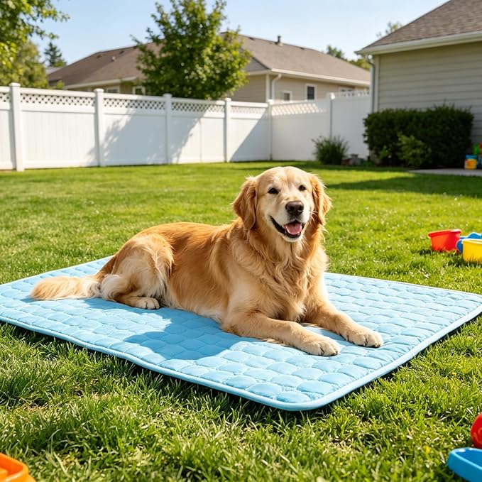 Dog Cooling Mat, Upgraded Arc-Chill Cooling Mat for Dogs Q-Max>0.4, Washable Dog Cooling Pad, Non-Slip Portable Cooling Pad for Dogs, Self-Cooling Bed for Small Medium Large Dogs Cats Indoor Outdoor