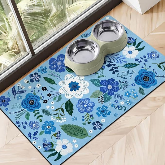 Dog Food Mats for Floors, Absorbent Dog Bowl Mat for Food and Water Dispenser Mat, Quick Dry Cat Food Mat Pet Supplies