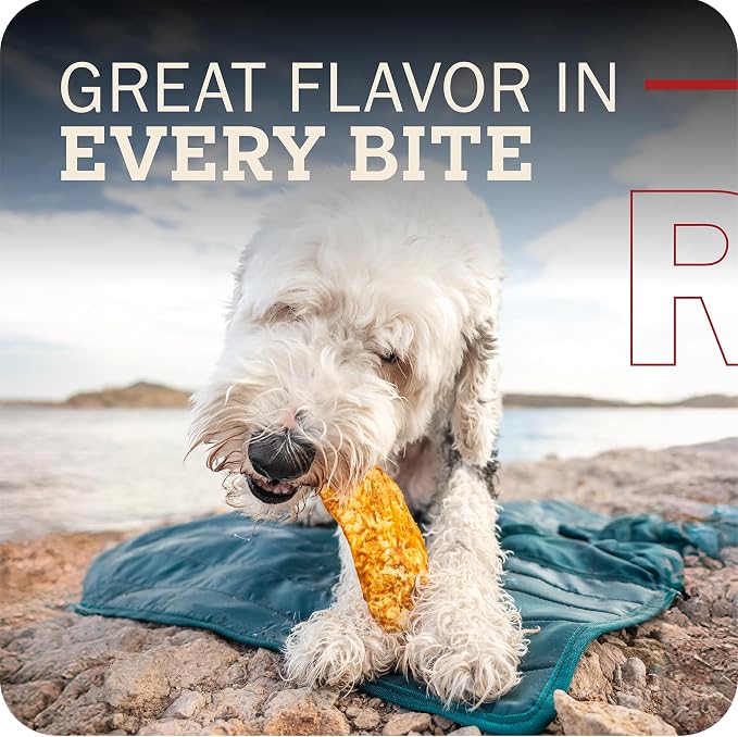 Redbarn Pet Products All-Natural Rawhide Bully Slices - Peanut Butter Flavor - Premium Grain-Free Beef Hide Treats High Protein Low Fat for Chewers - 9 oz Bag