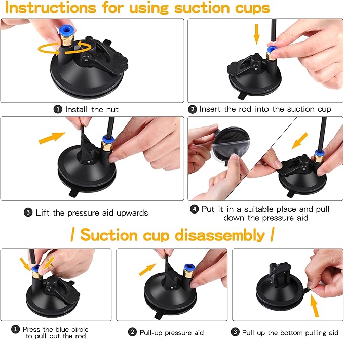 Soarer 4-in-1 Interactive Cat Wand Toy,12Pcs Durable Fishing Pole Cat Feathers Toys Replacements,Enhanced Suction Cup Cat Toy Floor,2 Types Door Hanging Cat String Toys for Indoor Kitten