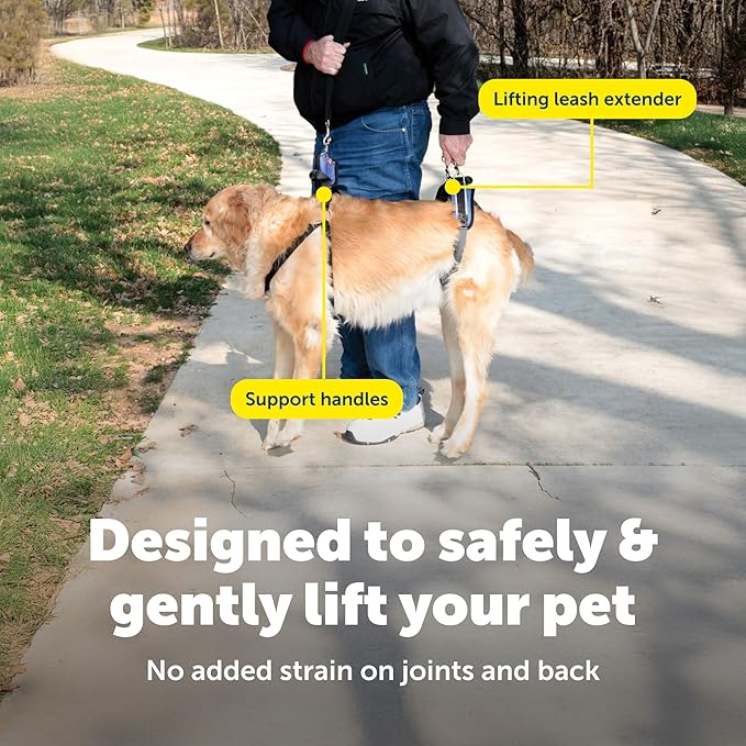PetSafe CareLift Dog Lift Harness, Full Body Lifting & Support Sling with Handle & Shoulder Strap, Large
