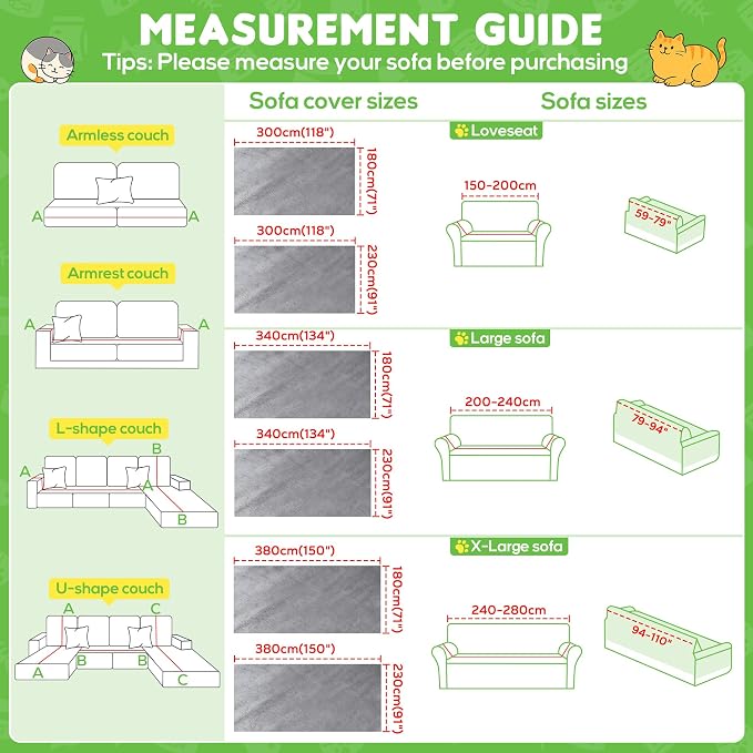 Loiion Velvet Sofa Cover, Ultra Soft Waterproof Non-Slip Couch Cover for Pets, Cat-Scratch Resistant Couch Cover, Pet & Kid Proof Scratch & Hair Resistant Washable Furniture Protector 134"X91" Grey