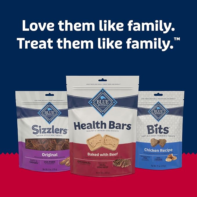 Blue Buffalo Health Bars Crunchy Dog Biscuits, Oven-Baked With Natural Ingredients, Beef, 16-oz Bag