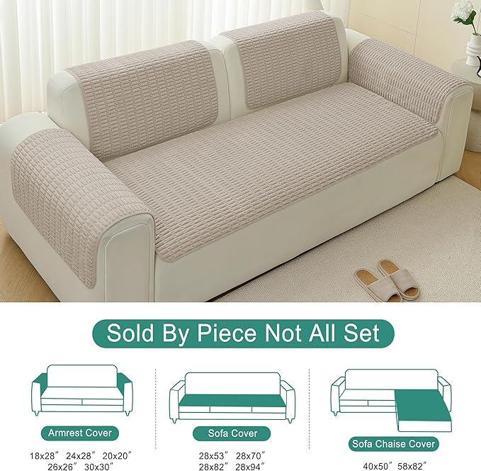 Foxdecor Couch Cover Sofa Covers Washable, Dog Bed Cover Couch Covers for 3 Cushion Couch Sofa Pet Friendly, Dog Couch Cover Furniture Covers for Pets.(Brown 40x50 inch)