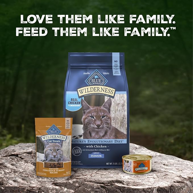 Blue Buffalo Wilderness Turkey Paté Adult Wet Cat Food, High-Protein & Grain-Free Recipe Enhanced with Vitamins, Minerals, and Other Nutrients, 5.5-oz. Cans (24 Count)