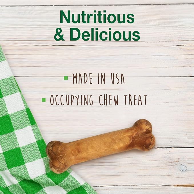 Nylabone Healthy Edibles Natural Dog Chews, Long Lasting Bones for Dogs, Roast Beef Flavor Dog Treats, Small (3 Count)