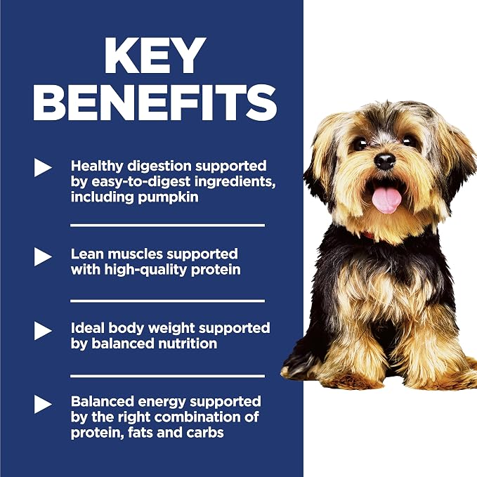 Hill's Science Diet Small & Mini, Adult 1-6, Small & Mini Breeds Premium Nutrition, Dry Dog Food, Chicken & Brown Rice, 4.5 lb Bag (Pack of 4)