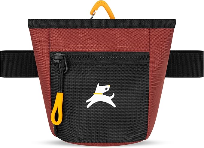 OllyDog, Goodie Treat Bag, Dog Treat Training Pouch | Magnetic Closure | 3 Ways to Wear | Hands-Free Waist Belt | Water-Resistant Recycled Vegan Fabric (Cider)