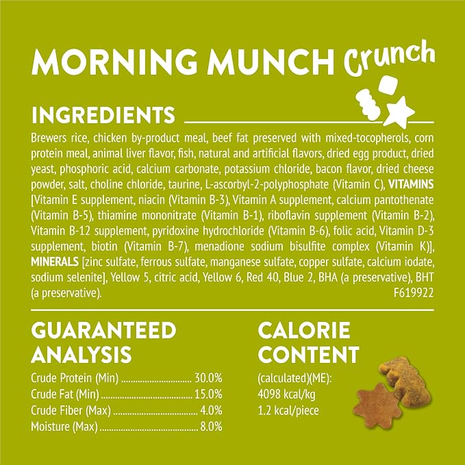 Purina Friskies Party Mix Morning Munch Crunch Egg, Bacon and Cheese Flavors Cat Treats - 30 oz Canister