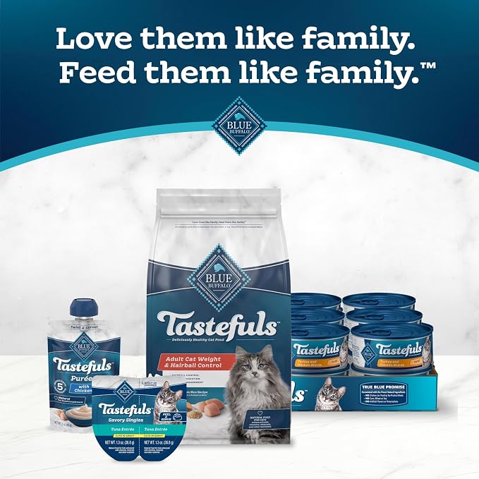 Blue Buffalo Tastefuls Chicken & Brown Rice Recipe Mature Dry Cat Food for Adult Cats 7+, Real Chicken First, Deliciously Healthy Natural Senior Cat Food with Fish Oil & Natural Ingredients, 7 lbs.
