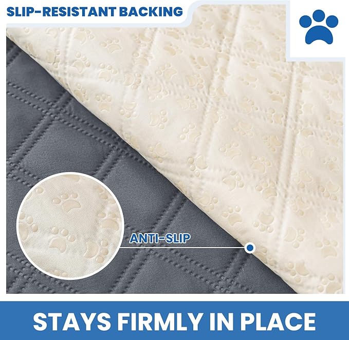 Waterproof Couch Covers for Pets, Waterproof Dog Bed Cover, Anti-Slip Soft Dog Blankets, Couch Cover for Dogs Washable, Pet Blanket for Puppy Large Dogs Cat (82x82 Inch, Dark Grey)