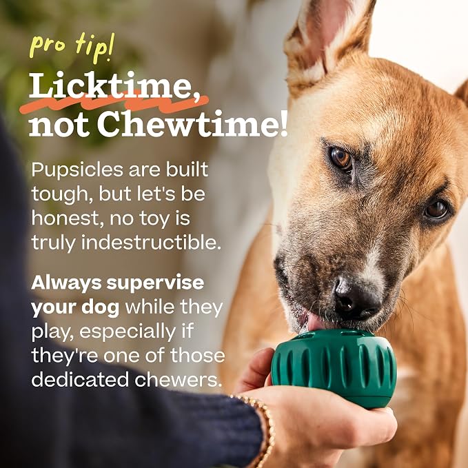 WOOF Pupsicle - Long-Lasting Interactive Dog Ball Toy to Keep Your Pup Busy and Distracted - Safe for Dogs - Low-Mess Design - Dog Toys for Small Dogs 10-25 lbs - July 4th Edition