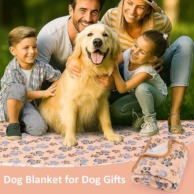 Dog Blankets for Medium Dogs, Cat, Premium Soft Dog Blankets for Small Dog Washable, Puppy Blanket Dogs Essentials for Puppies (1, Brown, 41" x 30")