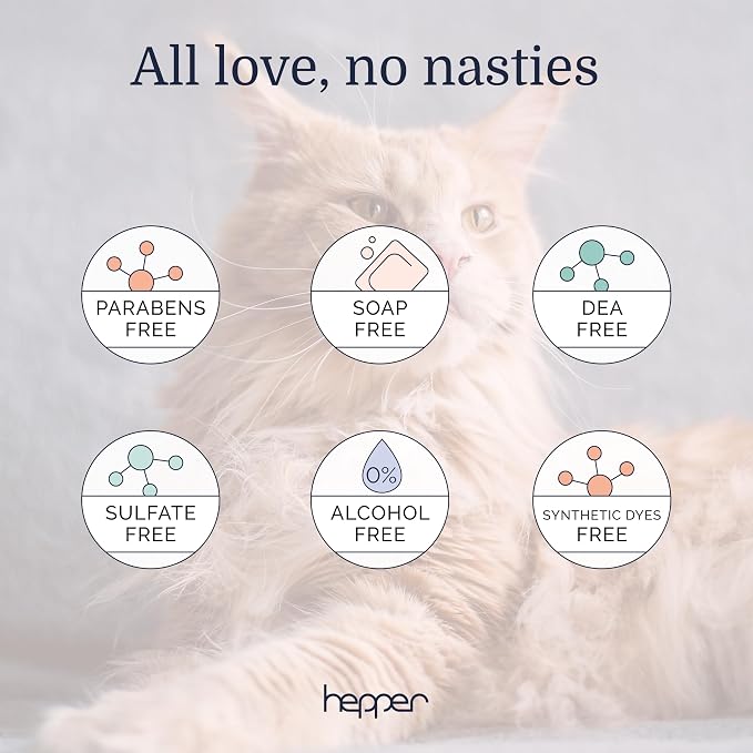 Hepper Deep Clean Pet Shampoo for Smelly Pets: Odor Control & Coat Care for All Breeds! Ideal for Short, Long, Double-Coated, and Smelly Pets
