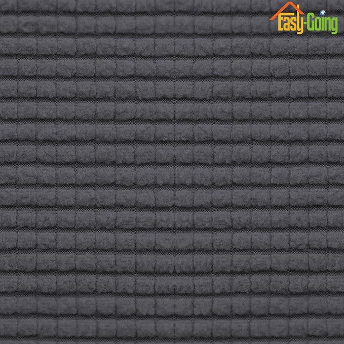 Easy-Going Stretch Chair Sofa Slipcover Washable Dark Gray | 1-Piece Couch Sofa Cover Furniture Protector for Living Room Soft with Elastic Bottom For Kids, Pet. Spandex Jacquard Fabric