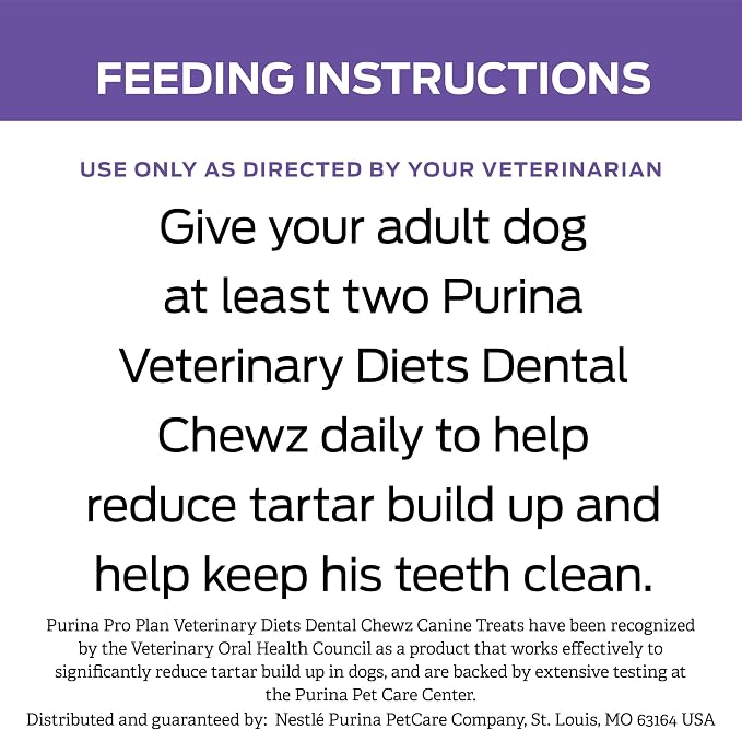 Pro Plan Veterinary Diets Dental Chewz Dog, 5 oz | Treats | Box | Pack of 2
