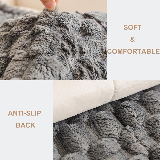 Mivnue Pet Couch Cover Dogs Washable Sofa Protector Non Slip Fuzzy Couch Pads Pet Friendly Dog Mat for Couches and Sofas
