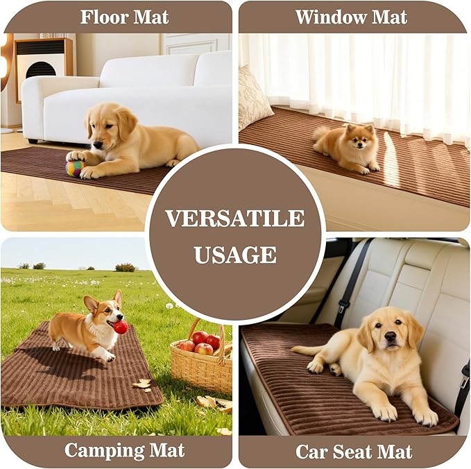 MYSKY HOME 100% Waterproof Couch Cover, Couch Covers for Dogs Washable, Non Slip Couch Covers for 3 Cushion Sofa Pet Friendly, Sofa Cover Slipcover Furniture Protector Dog Bed Cover, Brown, 35"x70.9"