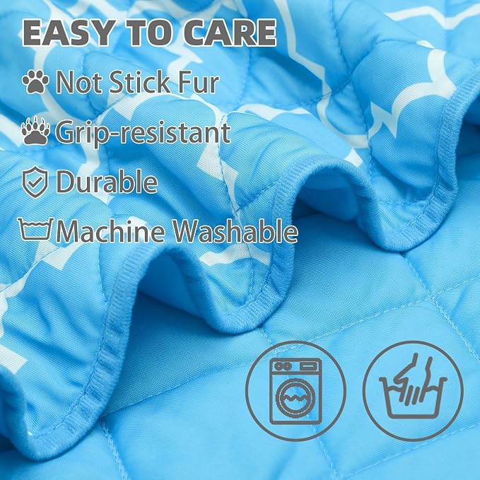 PUPTECK Dog Cooling Mat Pad for Medium Large Dogs, Cooling Blanket for Kennels Crate Floor, Dog Cat Summer Sleeping Bed Outside, Washable & Portable, XX-Large 60"x80"