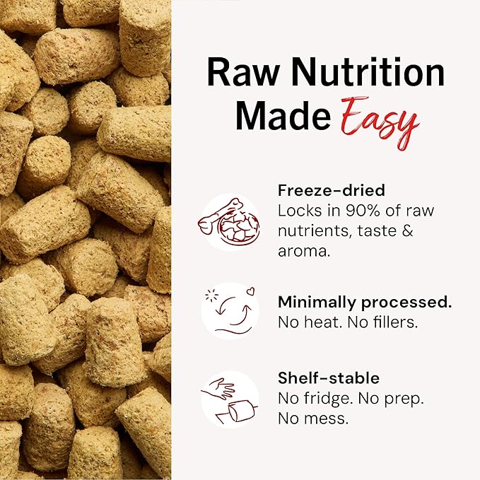 Stella & Chewy's Freeze-Dried Raw Duck Duck Goose Meal Mixers - Dog Food Topper and Mixer - Made with 95% Cage-Free Poultry, Organs & Bone - Perfect for Picky Eaters - Grain-Free - 18 oz