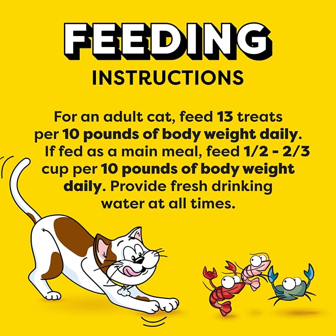 Temptations Cat Treat ShakeUps, Crunchy and Soft Cat Treats, Crustacean Celebration, 2.47 oz. Pouches (Pack of 12)