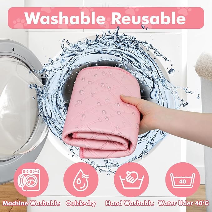 Dog Cat Playpen Indoor Outdoor for Puppy Pet Dogs Cat Recovery After Surgery, Dog Tent Crates Cage Indoor/Outdoor, Portable Pop Up Kennel with Carrying Case for Travel (Pink with Pad, Small)
