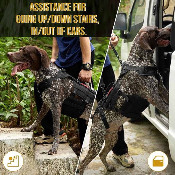 OneTigris Dog Lift Harness for Large Dogs, Dog Hip Support Brace, Full Body Lifter with Handles Invictus Multifunctional Mobility Assistance Vest for Back Legs