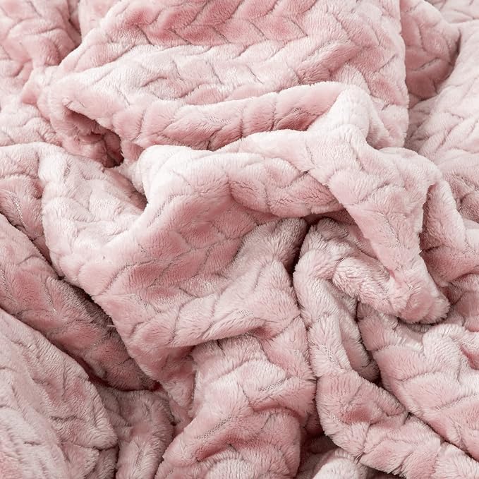 Fuzzy Blanket or Fluffy Blanket for Baby Girl or boy, Soft Warm Cozy Coral Fleece Toddler, Infant or Newborn Receiving Blanket for Crib, Stroller, Travel, Outdoor (32" x 40", MD-Sakura Pink)