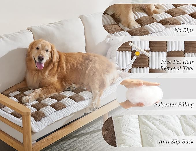 Couch Cushion Cover for dogs Sofa Cover Washable Pet Love Seat Couch Covers for Sofa Slipcovers Couch Protector Blanket for Dogs Sofa Cushion Covers for Pets Washable Pad Blue Grey 70x150cm/27.6x59in