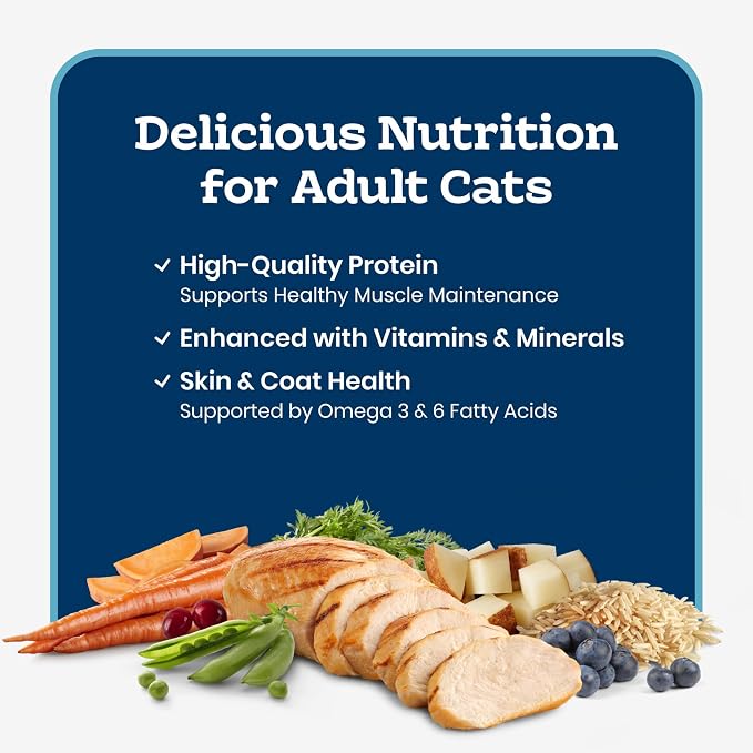 Blue Buffalo Tastefuls Chicken Entrée in Gravy Flaked Adult Wet Cat Food, Real Chicken First, Natural Ingredients Enhanced with Vitamins, Minerals & Other Nutrients, 5.5-oz. Cans (24 Count)