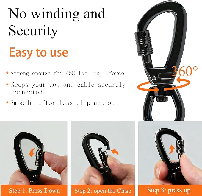 Rope Dog Leash, |Comfortable Leather Handle, Resistant to Dirt and bite | Strong Nylon Pet Lead for Small, Medium, Large Dogs (Orange, 6 FEET)