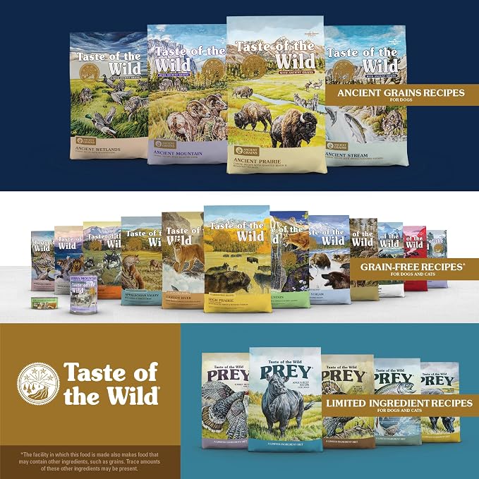 Taste of the Wild High Prairie Adult High Protein Grain-Free Recipe with Roasted Bison & Roasted Venison Dry Dog Food 14lb