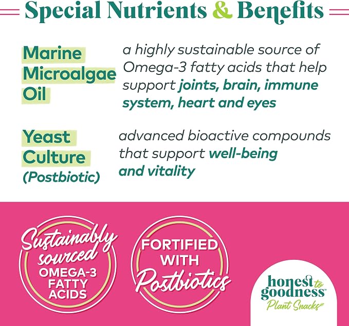 Honest to Goodness Plant Snacks Buddy Boost Cranberry & Pomegranate Recipe Dog Treats, Enriched with Omega 3s & Postbiotics, 8oz