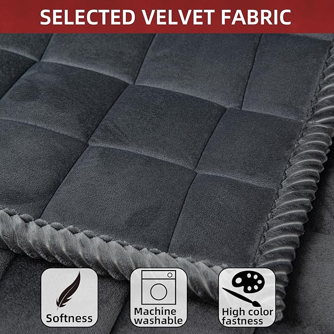 Couch Cover for Dogs Washable Pet Bed Fuzzy Pet Couch Covers Nonslip Couch Slipcover for Dogs, Kids, Pets Friendly Sofa Cover Loveseat Covers (Dark Gray, 21''x39''/Rectangular)