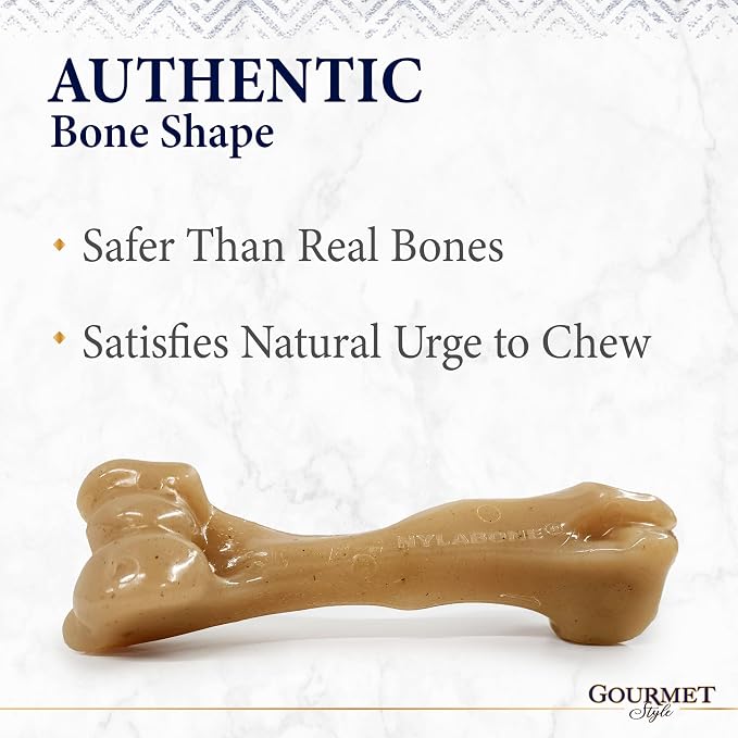 Nylabone Gourmet Style Strong Chew Toy Bundle, Toys for Dogs, Bacon & Peanut Butter Flavor, Small - Up to 25 lbs, 3 Pack