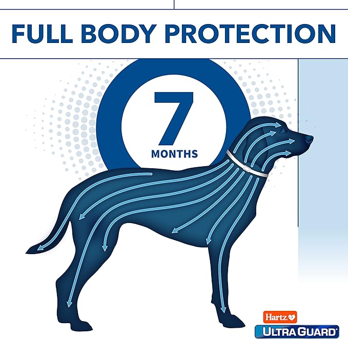 Hartz UltraGuard Flea & Tick Collar for Dogs and Puppies, 7 Month Flea and Tick Protection and Prevention Per Collar, White, Up to 20 Inch Neck (Pack of 3)