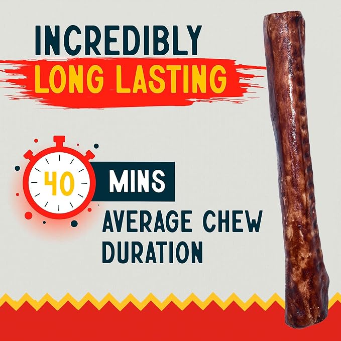 Canine Chews 10" Beef Basted Rawhide Bones for Large Dogs - 20 Pack - Hand-Rolled Dog Chews Basted in Beef Broth - Promotes Dental Health