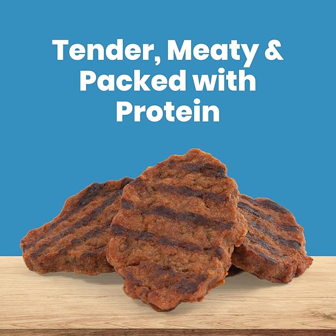 Blue Buffalo Nudges Beef Grillers Natural Dog Treats, Tender & Meaty Dog Snacks, Easy-To-Tear for Training, Made in the USA with Real Beef, No Artificial Preservatives, 16 oz.