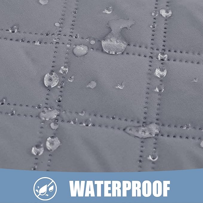 Smiry Waterproof Dog Bed Cover Pet Blanket, Soft Washable Dog Blanket for Furniture Bed Couch Sofa Reversible, Checkered (40"x50", Grey/Dark Grey)