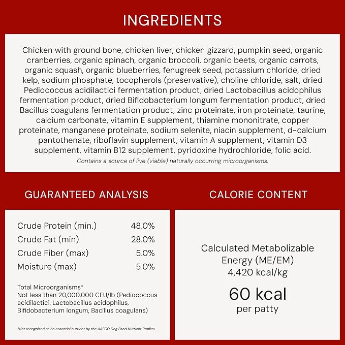 Stella & Chewy's Freeze-Dried Raw Dinner Patties - Chicken Recipe - High Protein Grain-Free Puppy & Dog Food - Perfect For Picky Eaters - 14 oz