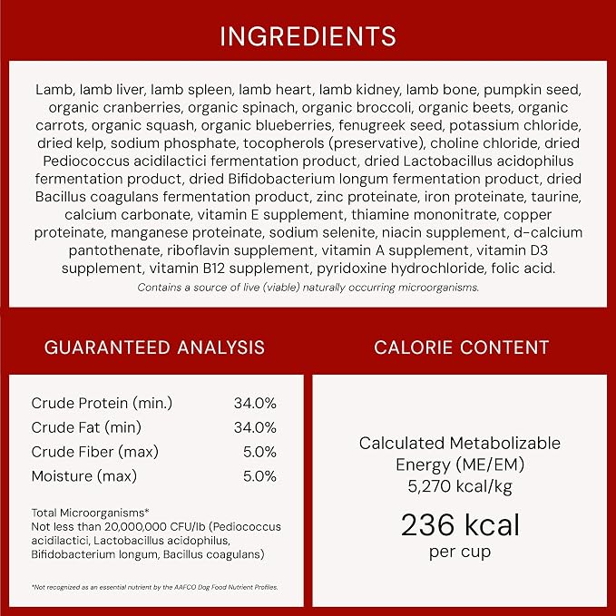Stella & Chewy's Freeze-Dried Raw Lamb Meal Mixers- Dog Food Topper and Mixer - Made with 95% Grass-Fed Lamb, Organs & Bone - Perfect for Picky Eaters - Grain-Free - 3.5 oz