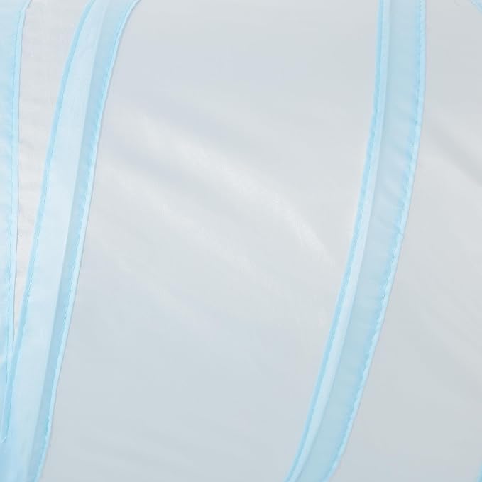 Tempcore Cat Tunnel for Indoor Cats, 3 Way Collapsible Pet Play Tunnel with Teaser Wand, Peek Holes & Hanging Ball, Interactive Tube for Kittens & Rabbits, Light Grey&Blue