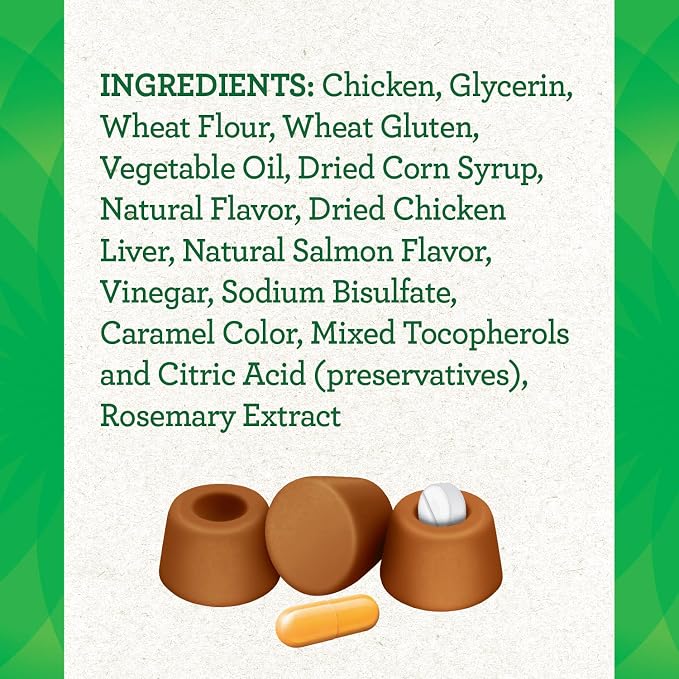 Greenies Feline Pill Pockets for Cats Natural Soft Cat Treats, Salmon Flavor, 1.6 oz. Pouch (45 Treats) (Pack of 2)