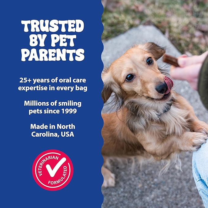 Dental Fresh Dental Treats for Medium Dogs, Vet-Formulated Teeth Cleaning Dental Sticks to Help Reduce Plaque and Tartar and Freshen Breath, 26 Count Brush Free Dental Chews for Dogs 26 to 49 lbs