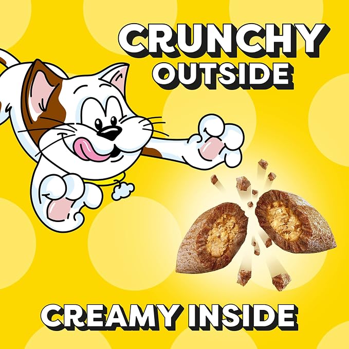 Temptations Cat Treats Classic Crunchy and Soft Cat Treats, Savory Salmon Flavor, 6.3 oz. Pouch (Pack of 10)