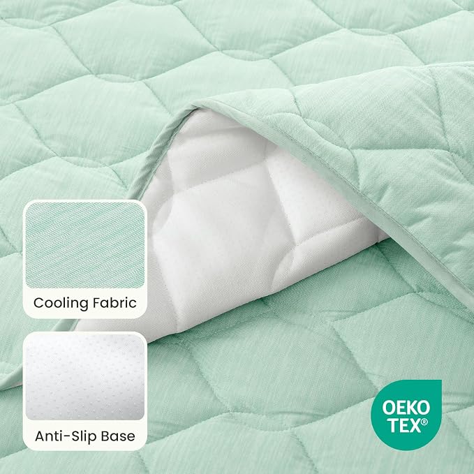 COZY KISS Dog&Cat Cooling Couch Cover, 27.5x59.0 Inch Waterproof Pet Pad, Q-Max > 0.4 Cool-Tech Fabric, Green