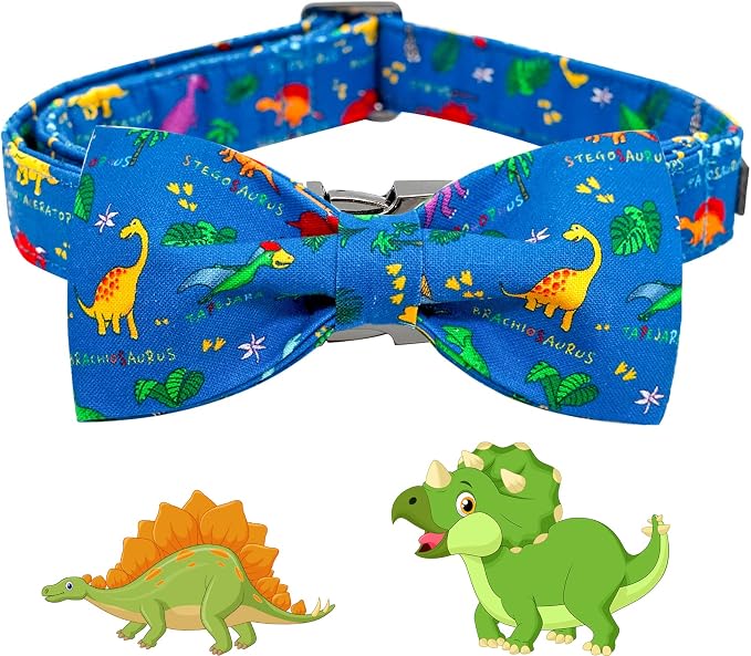 Elegant Little Tail Dog Collar with Bow - Soft Adjustable Collar for Small, Medium & Large Dogs